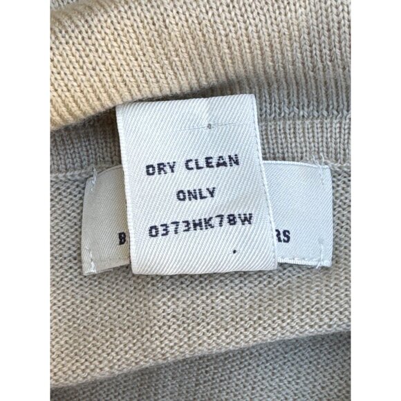 Brooks Brothers 346 Womens XL Beige 100% Merino Wool Cowl Neck Sweater - Picture 5 of 5